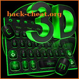 3D Classic Black Green Keyboard icon