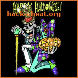 Adult Halloween Glitter Color By Number Book Free icon