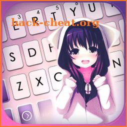 Anime Cat Girl Keyboard Background icon