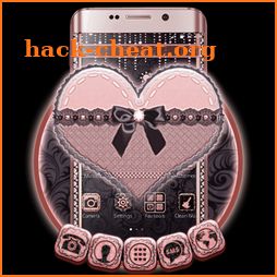 Black Lace Pink Heart icon