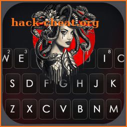 Black Red Medusa Keyboard Background icon