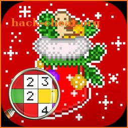 Christmas Color by Number – Merry Xmas Pixel Art icon