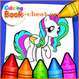 Coloring Horse Pony Hair Rainbow icon