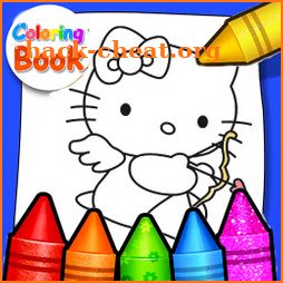 Coloring Kitty Cartoon Doll icon