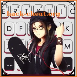 Cool Skate Girl Keyboard Theme icon
