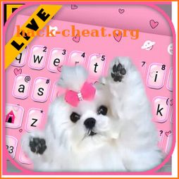 Cute Bow Dog Keyboard Theme icon