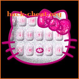 Cute Pink Kittie Keyboard Theme icon