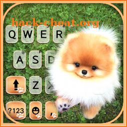 Cute Puppy Pom Keyboard Background icon
