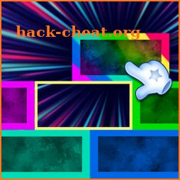 Drop Neon Blocks - slide the blocks and crush line icon