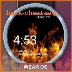 Flames Watch Face - Wear OS Smartwatch - Animated icon