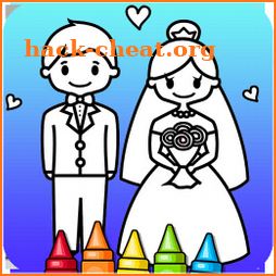 Glitter Wedding Coloring Book - Kids Drawing Pages icon