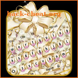 Gold Beautify Bow Keyboard icon