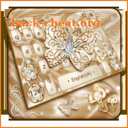 Golden Flower Pearl Keyboard Theme icon