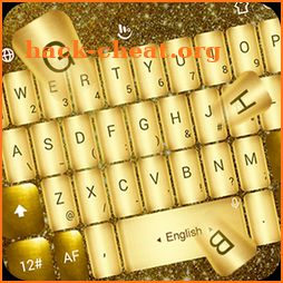 Golden Sparkling Stars Keyboard Theme icon