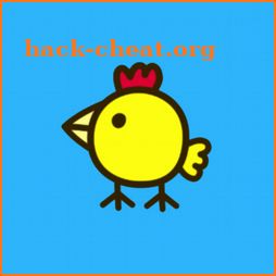 Happy chicken Laying eggs icon