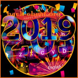 Happy New Year 2019 Colorful Keyboard Theme icon