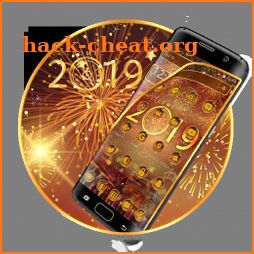 Happy New year 2019 theme icon