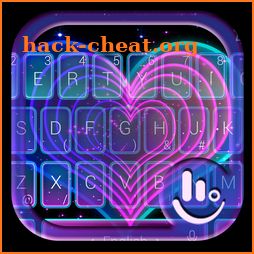 Live Neon Color Heart Keyboard Theme icon