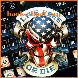 Live or die USA Skull Keyboard Theme icon