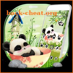 Lovely Cute Shy Kawaii Panda Theme icon