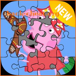Mama peppa and friends jigsaw game icon