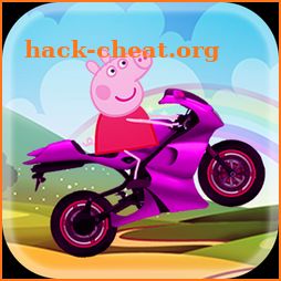 pepa happy pig racing moto icon
