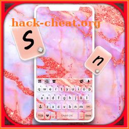 Pink Glitter Marble Keyboard Background icon