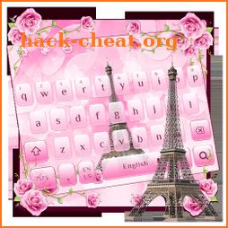 Pink Rose Paris Keyboard Theme icon