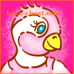 Pinkie, the pink penguin - children book icon