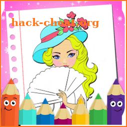 princesses coloring book-sweet coloring icon