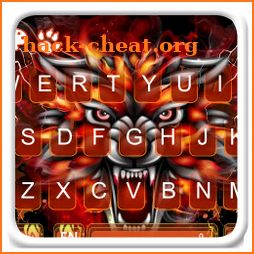 Red lighting Wolf Keyboard Theme icon
