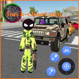 US Stickman Army Rope Hero Gangster Crime icon