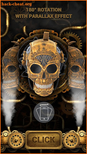 3D Golden Skull Lock Screen screenshot