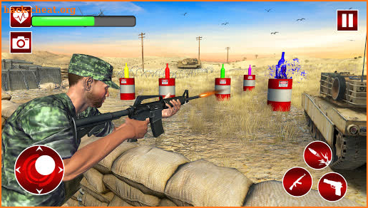 Army Bottle Shooting Training screenshot