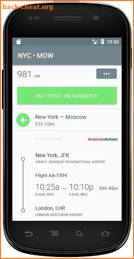 Avia tickets - search engine screenshot