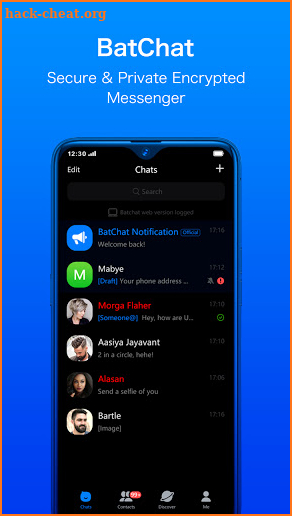 BatChat: #1 Encrypted Private Messenger screenshot