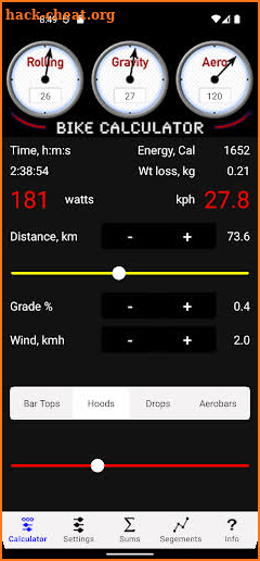 Bike Calculator Pro screenshot