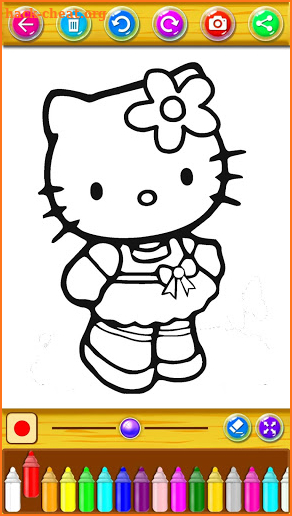 Coloring Kitty Cartoon Doll screenshot