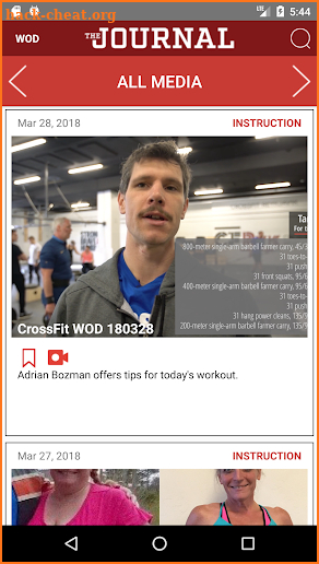 CrossFit Journal screenshot