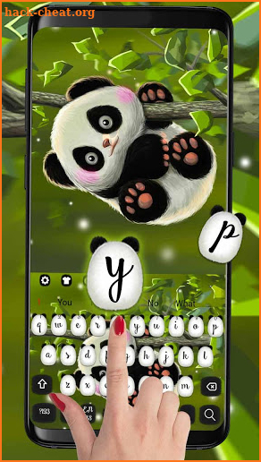 Cute Baby Panda Keyboard Theme screenshot