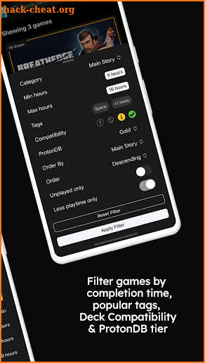 DeckFilter screenshot
