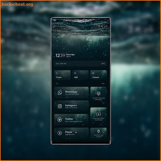 DeepOcean theme for KLWP screenshot