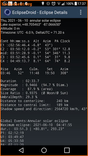 EclipseDroid USB light screenshot
