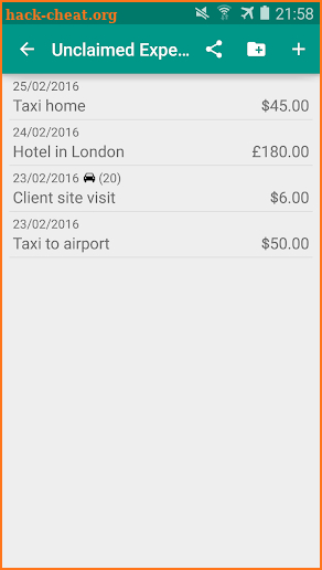 ExpenseClam expenses & mileage screenshot