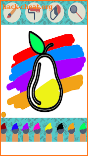Fruits Vegetables Coloring Book For Kids screenshot