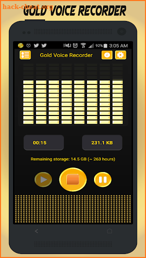 Gold Voice Recorder screenshot
