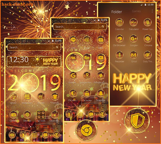 Happy New year 2019 theme screenshot