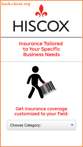 Hiscox - Insurance coverage for types os fields screenshot