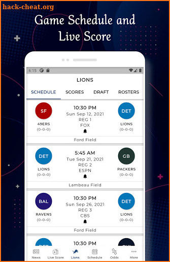 Lions - Football Live Score & Schedule screenshot
