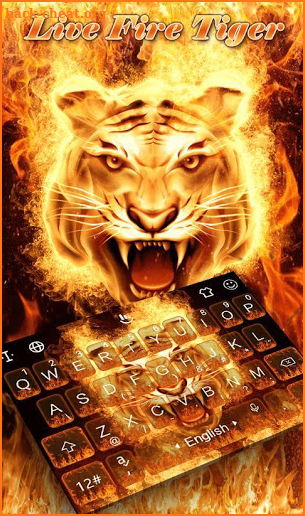 Live Fire Tiger Keyboard Theme screenshot